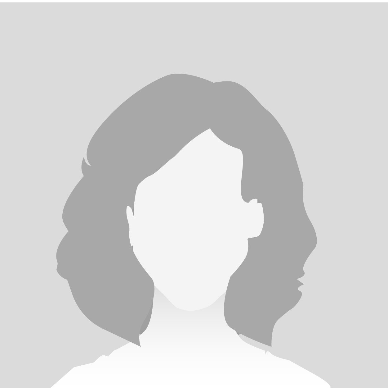 Unbekannte weibliche Silhouette mit lockigem Haar